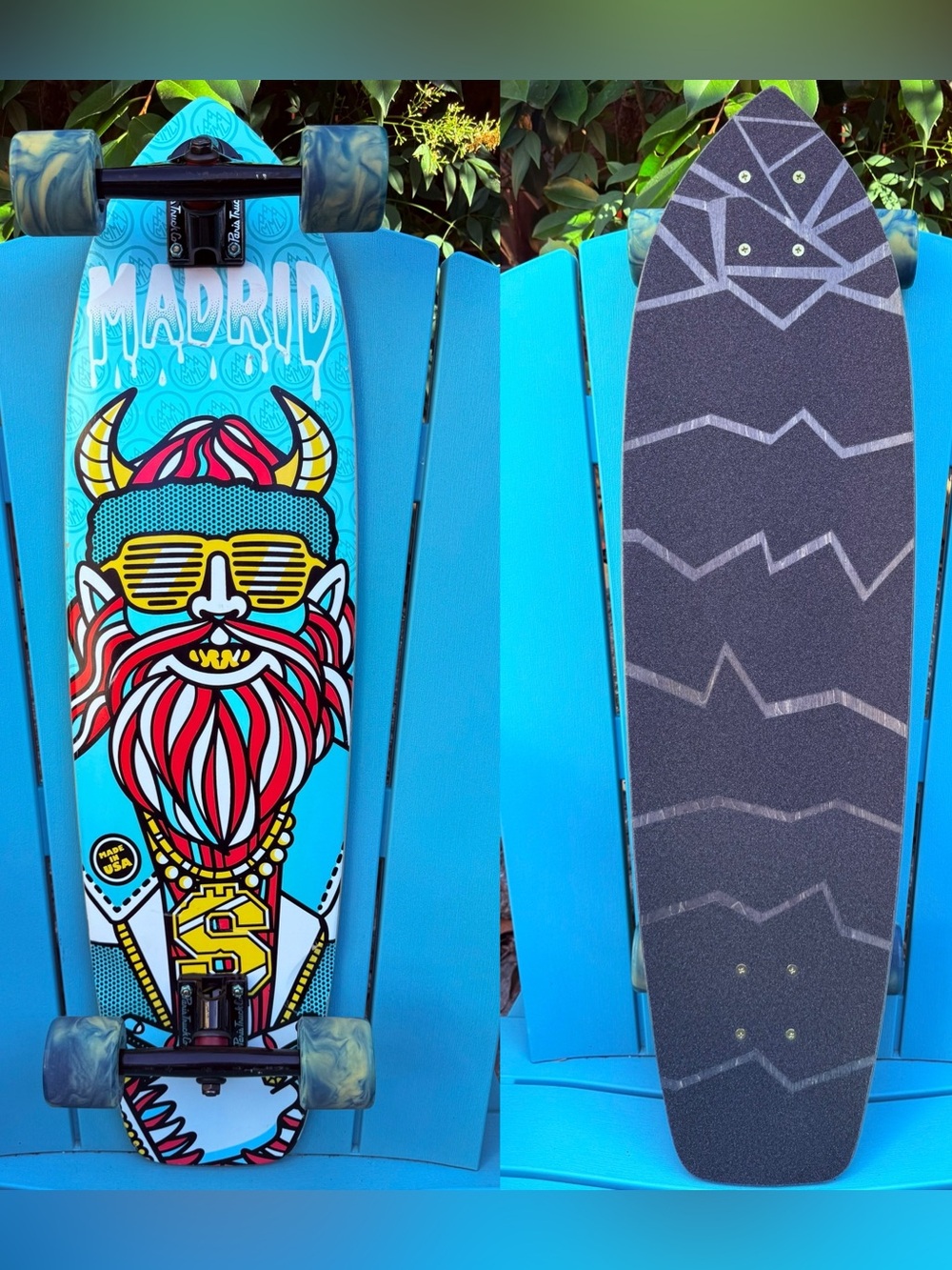 Madrid Custom Complete Longboard/Cruiser Skateboard 9” Paris Trucks Hawgs Wheels